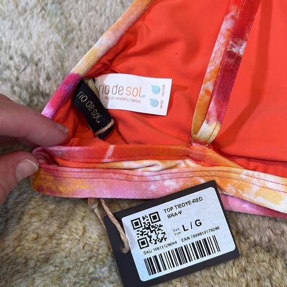 🧡❤️NWT, Rio De Sol in Tiedye Red, Adjustable Straps, Size Large - Picture 6 of 7